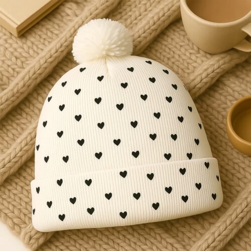 Big Soft Winter Cap, Woolen Inside Fur Beanie Cap (1 Pc / Mix Design & Color)