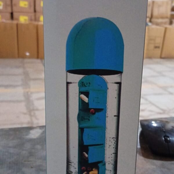 6880bde7-92e6-4e0e-ba34-6adff096df21.jpg Multi-Use Pill & Water Bottle for Travel (600 Ml, Mix Color)