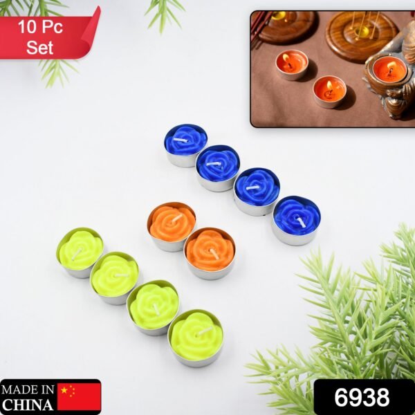 Rose Flower tealight candles (Pack of 10 Pcs.)
