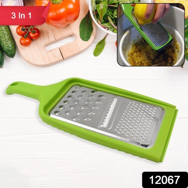 69424360-91e6-4cb5-8e9a-2c5246a9d648.jpg Stainless Steel Cheese Grater 3in1 Multifunctional (1 Pc / Mix Color)