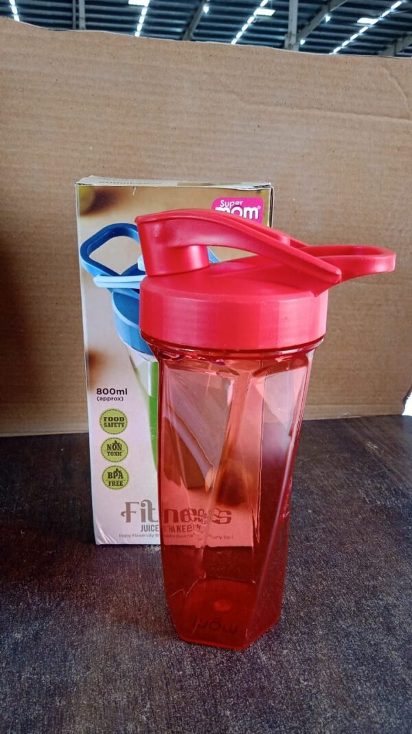 6969d89d-45ba-4749-b18f-fd384698799c.jpg Supermom Manual Stirring Fitness Shaker Bottle with Hand Crank Approx 800 ML (1 Pc)