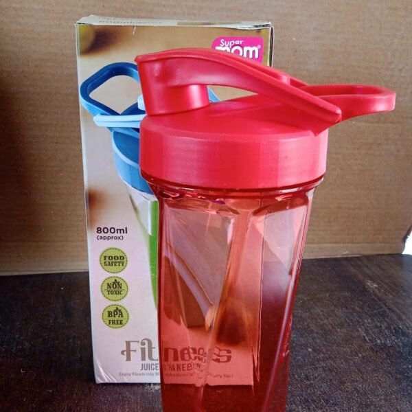 6969d89d-45ba-4749-b18f-fd384698799c.jpg Supermom Manual Stirring Fitness Shaker Bottle with Hand Crank Approx 800 ML (1 Pc)