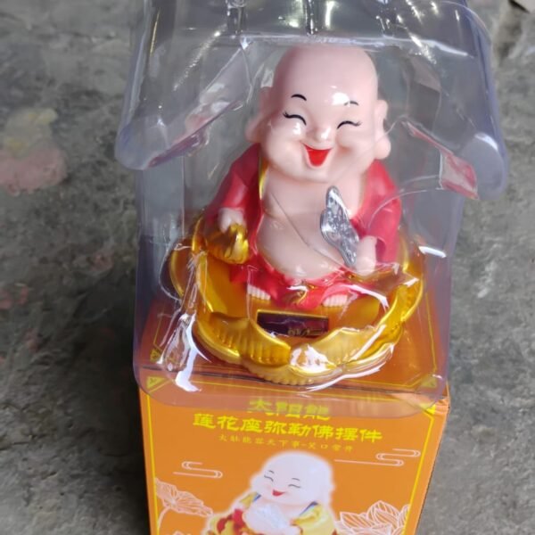 Solar Power Moving Buddha Car Ornament (1 Pc)