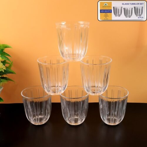 6GLASSTUMBLERSET01_e5d07cc6-d839-4750-86c2-d2eabfb74f09.jpg Premium Transparent Glass Tumbler Set, Tumbler (256ML / 6 Pc)