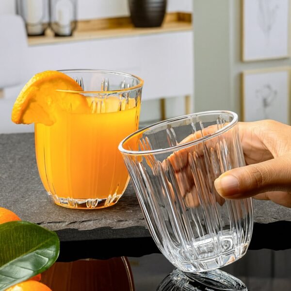 Premium Transparent Glass Tumbler Set, Tumbler (256ML / 6 Pc)