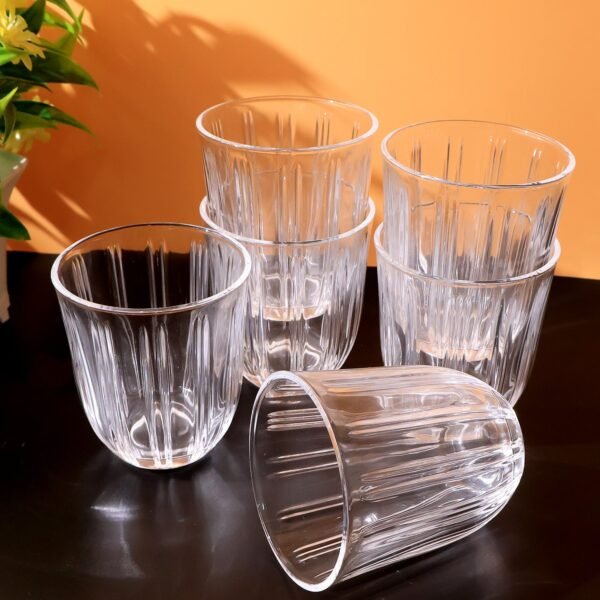 Premium Transparent Glass Tumbler Set, Tumbler (256ML / 6 Pc)