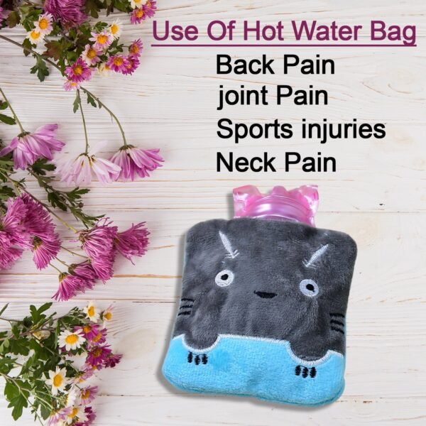 6_09ea8fbf-9a1d-42f9-aa8e-e74a243e3230.jpg Grey Cat Print Small Hot Water Bag with Cover for Pain Relief