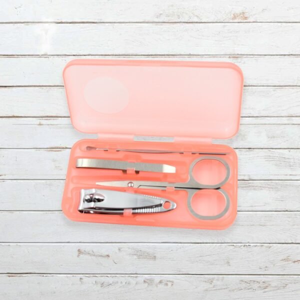 Mini Nail Clipper Set With Plastic Storage Case, (4 Pc Set)