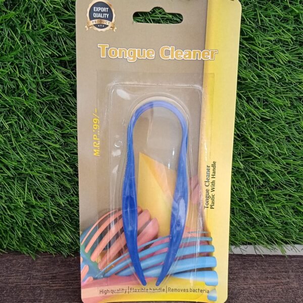 Plastic Tongue Cleaner For Kids & Adults | Tongue Scraper For Bad Breath, Maintain Oral Hygiene for Daily Use | for Fresh Breath & Bacteria Removal | Improved Taste Plastic With Handle Tongue Cleaner (1 Pc )