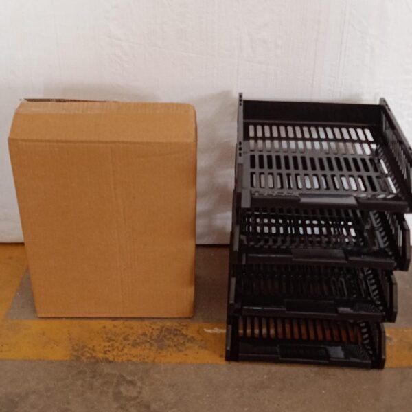 4-Layer Multifunctional File Rack with Drawers for Office Desk