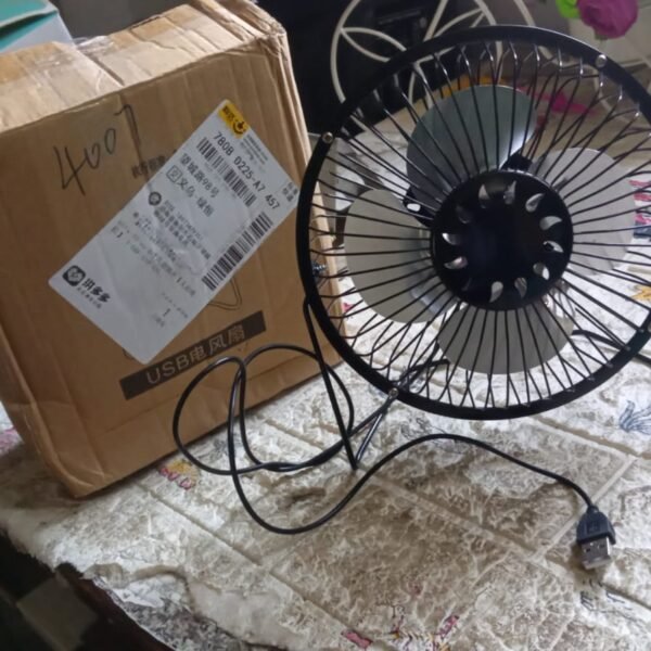 6_618b19ea-1964-4156-ba86-e0dbc9fa63c2.jpg USB Table Desk Personal Metal Electronic Fan, Compatible with Computers, Laptops, Student Dormitory, Suitable For Office, School Use (1 Pc)