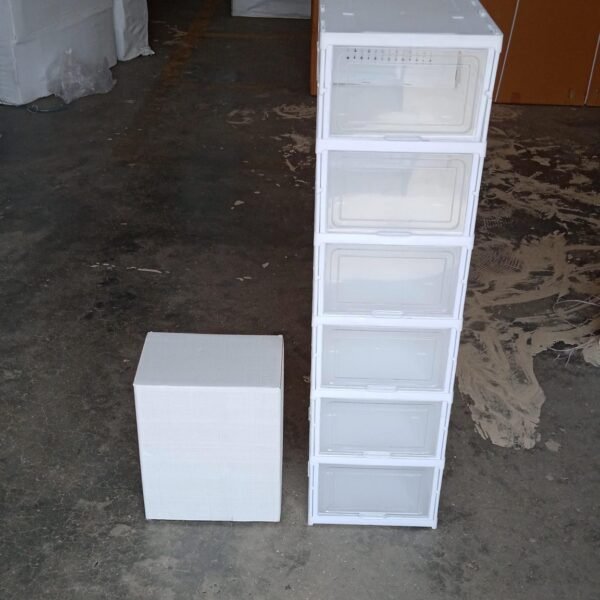 6-Layer Stackable Foldable Storage Organizer Cart Clothes, Kitchen, Closet & Bathroom