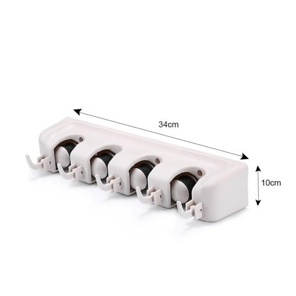 4 Layer Mop and Broom Holder, Garden Tool Organizer, Multipurpose Wall Mounted