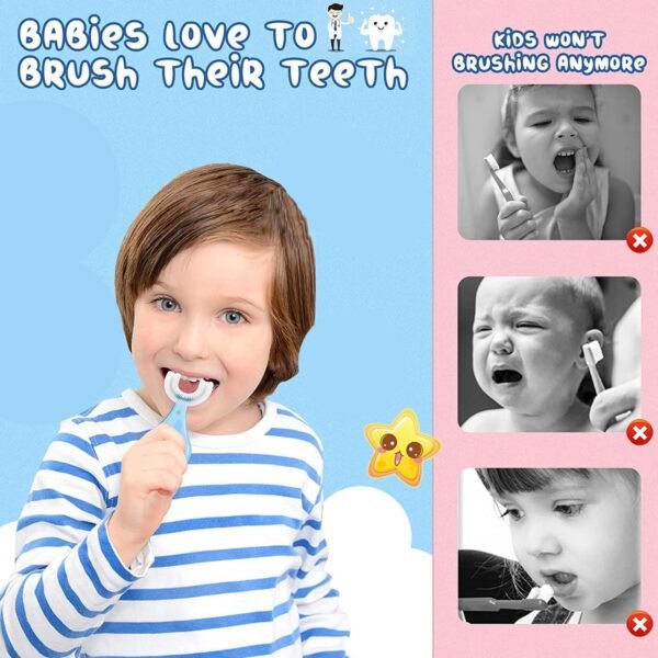 6_880487d6-579d-426a-bc1c-63b42ca1be3a.jpg U-Shaped Toothbrush for Kids Manual Whitening Silicone Brush 2–6 Years