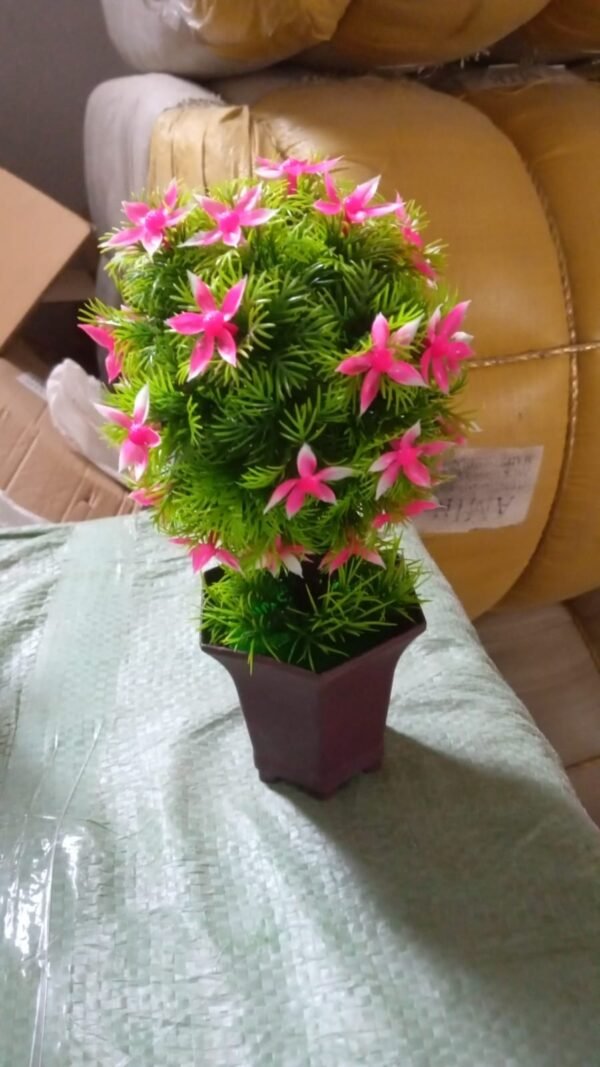 Wild Artificial Flower Plant with Cute Pot (1 Pc)