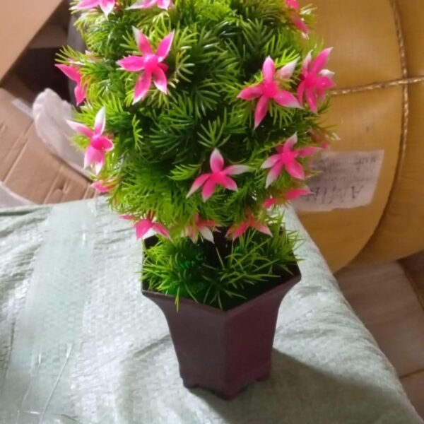 Wild Artificial Flower Plant with Cute Pot (1 Pc)