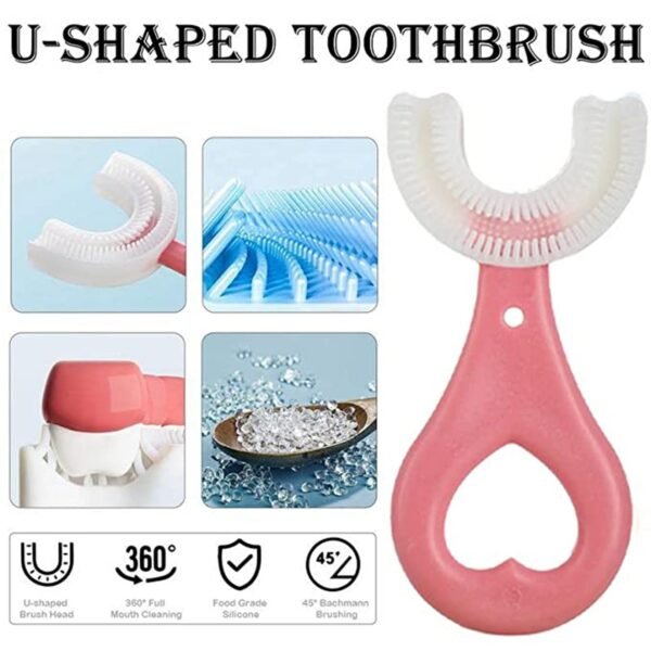 6_96c70a39-c4b0-4e75-8734-7a1b266ec671.jpg U-Shaped Toothbrush for Kids, 2-6 Years Kids Baby Infant Toothbrush