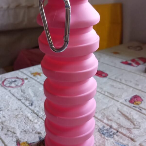 Foldable Silicone Leak Proof Sports Travel Water Bottle for  Gym Hiking 1 Pc 24 cm