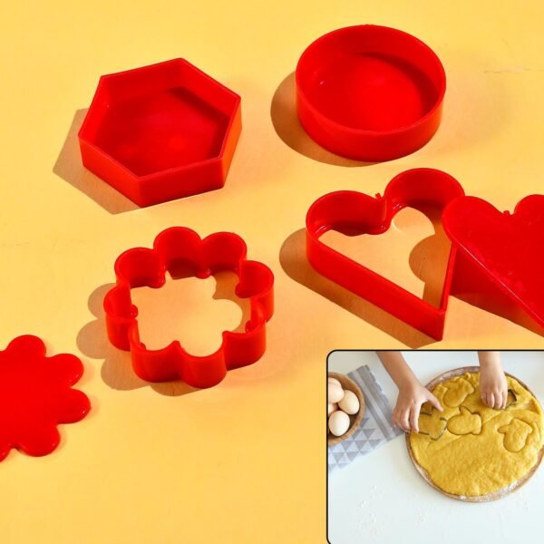 6_fdbde117-a29c-4d16-bb2e-45d64447e050.jpg Cookie Cutter with Shape Heart Round Star and Flower (4 Pack)