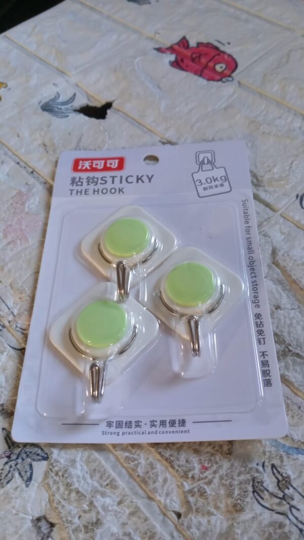 Multipurpose Self-Adhesive Wall Hooks for Home & Bath (3 Pc, Heavy Duty)