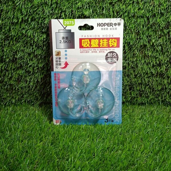 Transparent Rubber Vacuum Hangers for Bathroom, Kitchen, and Wall