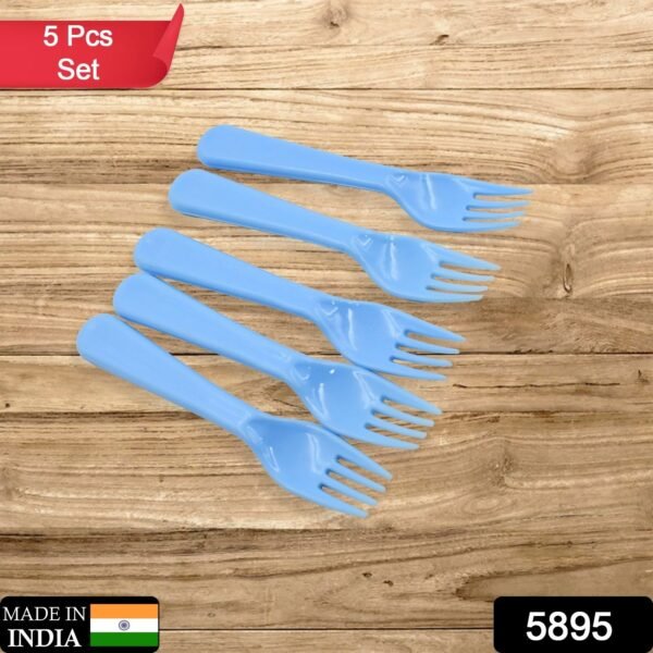 6a131341-c0bb-4b37-8a5a-68532c269d59.jpg Reusable Heavy Weight Plastic Forks Serving Fork Set for Kitchen Travel Home 5 Pc