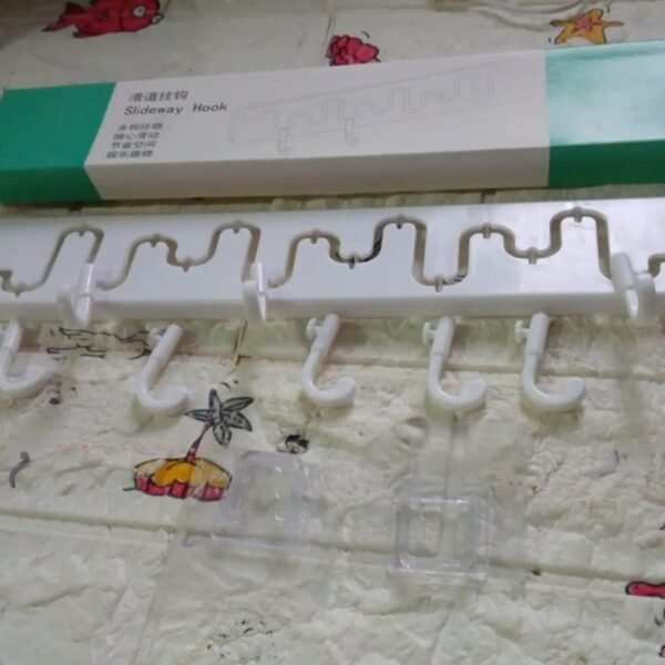 Adjustable Wall Hook: Slides for Easy Access (Bathroom & Home)