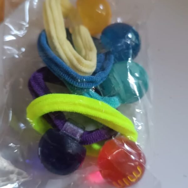 Small Ball Elastic Hairbands (Pack of 5 / Multicolour)