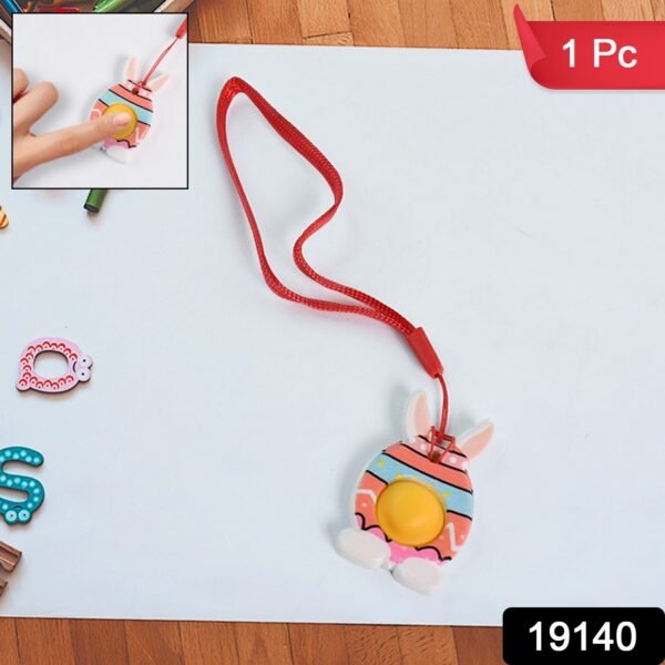 Cute Bunny-Shaped Pop It Fidget Toy Keychain (1 Pc)