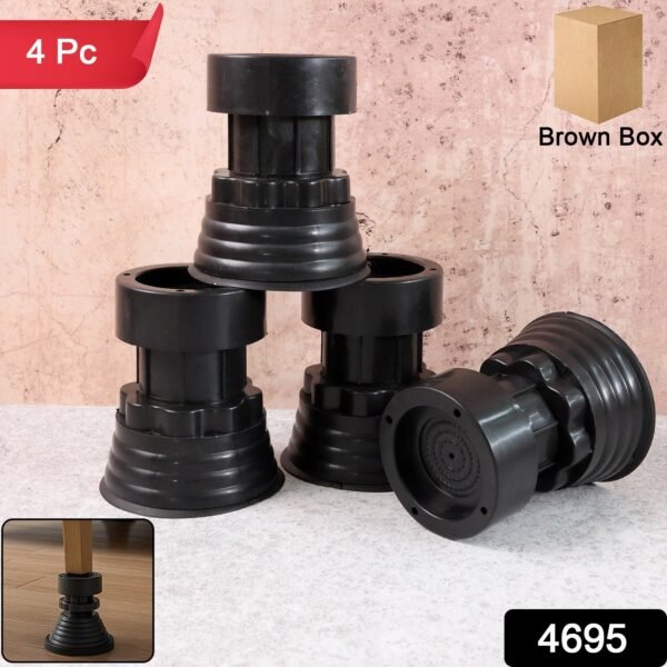 6c07bf3f-6791-4b15-b1ec-6f81ce2a20f5.jpg Heavy-Duty Adjustable Furniture Stand / Washing Machine Stand - (4 Pc / Set)