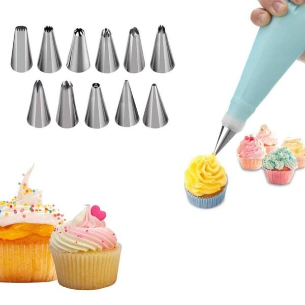 12 Piece Cake Decorating Set of Measuring Cup Oil Basting Brush