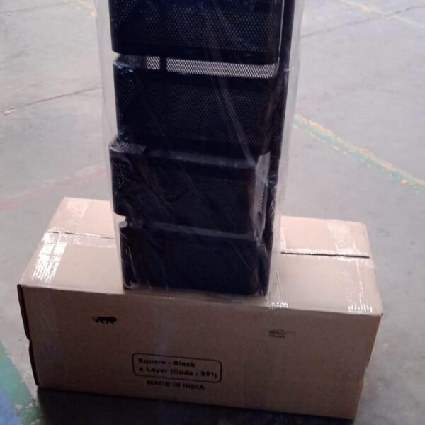 Metal Square High Quality Kitchen Trolley with Wheels (4 Layer / 1 Pc)