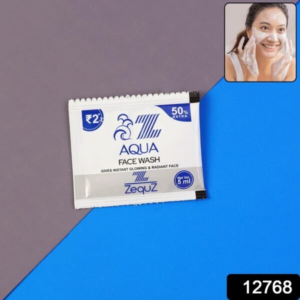6dba998b-10de-457b-9959-ee734bb9b956.jpg Zequz Aqua Face Wash Sachet (5 ML / 1 Pc)