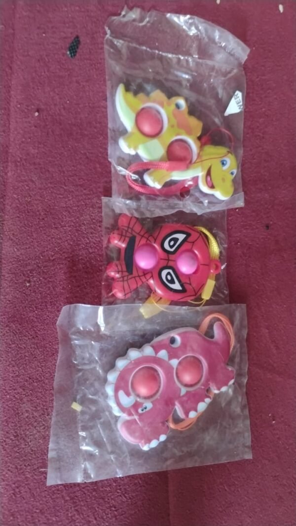 Silicone Push Pop Bubble Fidget Toy Keychain (1 Pc)