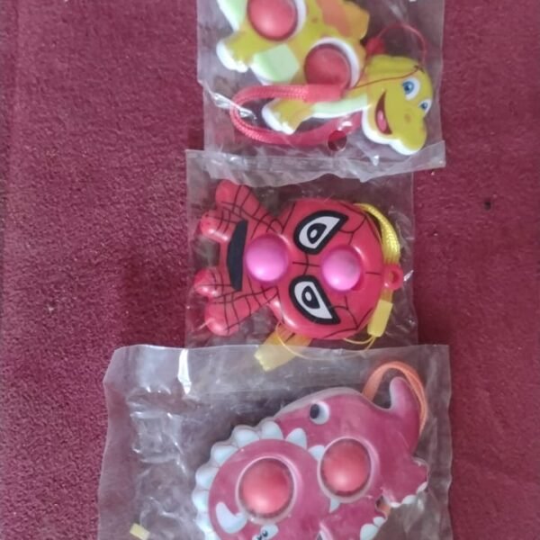 Silicone Push Pop Bubble Fidget Toy Keychain (1 Pc)