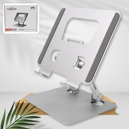 6e985cfb-f248-426b-8b52-3b7d5b5f8d13.jpg Tablet Stand Metal Alloy Adjustable Bracket, Ergonomic Foldable Metal Tablet Holder