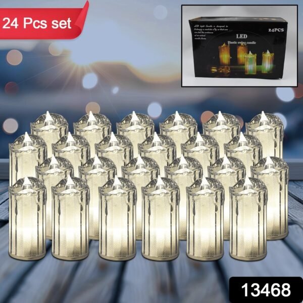 24 Pc Flameless and Smokeless Decorative Melting Candles
