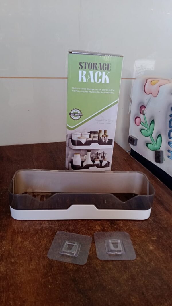 6efa0961-527a-441c-a87e-ada8a0943abb.jpg Wall Mounted Adhesive Bathroom Shower Caddy / Shelf / Plastic (1 Pc)