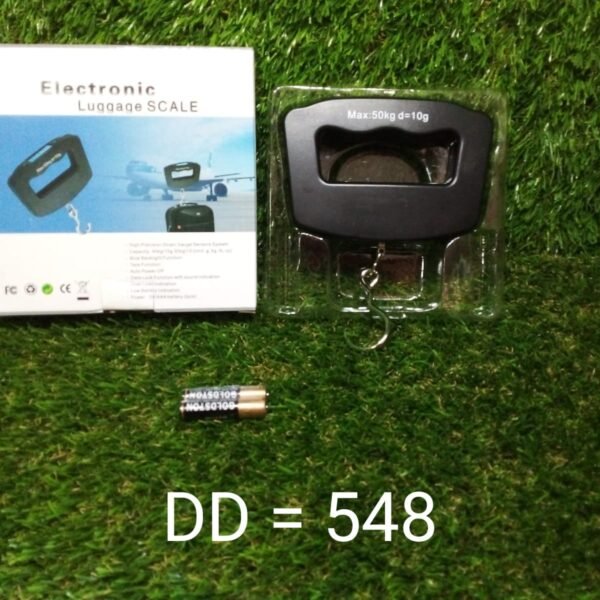 Black Digital Portable Luggage Scale with LCD Backlight (50 kg)