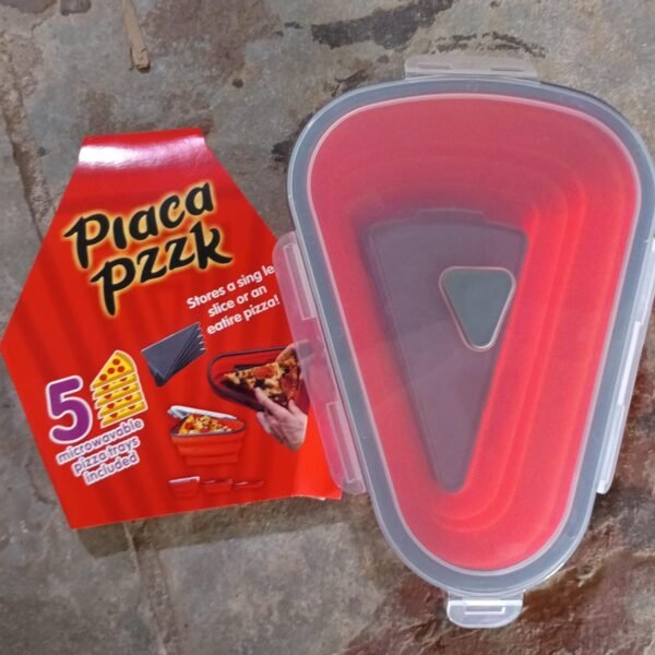 Reusable Expandable Pizza Storage Container with 5 Microwavable Trays