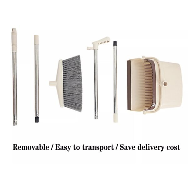 Handle Dustpan and Brush for Sweeping & Cleaning Dust Pan and Broom Handled, Supdi