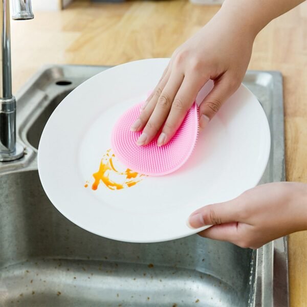 6image_2842cd94-73cf-410c-b902-c08b2cfa3ec9.jpg Silicone Dish Scrubber Sponge Mildew Free, Non Stick (Mix Color)