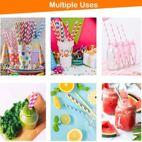 711rjuY9psL._SL1500.jpg Home Paper Straws Durable & Eco-Friendly Colorful - Drinking Straws & Party Decoration Supplies, Adorable Solid Color Food Grade Paper Straws for Birthday, Wedding, Baby Shower Celebration (25 Pcs Set)
