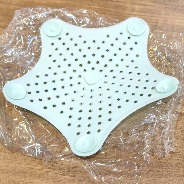 Mint Green Silicone Star Shaped Sink Filter Bathroom Hair Catcher Drain Strainers