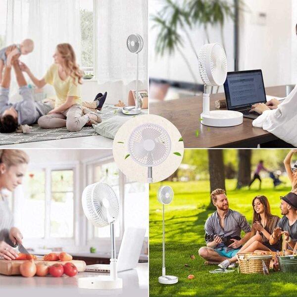 Telescopic Foldable Electric Desktop Fan – Adjustable & Portable