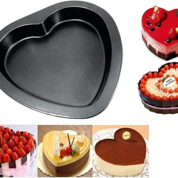Heart Shape Cake Mould Non Stick  Steel 1 kg Cake Baking Tray ( 23cm)