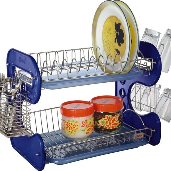 71HLZ7kCWbL._SL1299.jpg STAINLESS STEEL DRAIN BOWL STORAGE RACK HOLDER