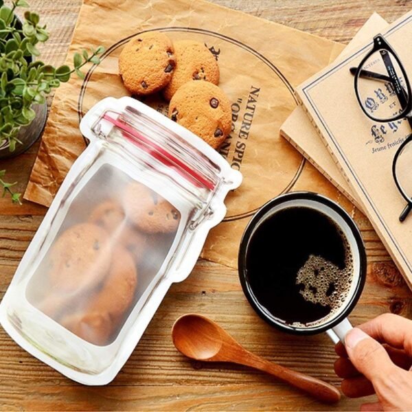 71L_5tso4OL._SL1000_aad94cae-8785-4e8a-b24c-741393563203.jpg Reusable Airtight Seal Plastic Food Storage Mason Jar Zipper (500ml)
