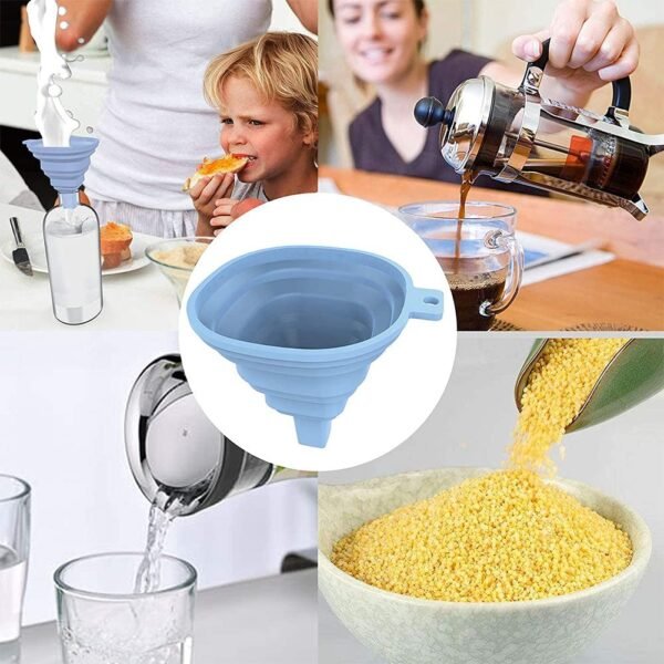 71RzIePWWFL._AC_SL1001.jpg Flexible Silicone Kitchen Funnel Liquid / Powder Transfer Hopper Food (Small)