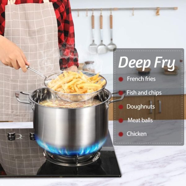 Round Stainless Steel Deep Fry  / Mesh Strainer